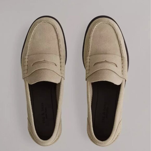 Women's Rag & Bone Carter Loafer Size 37/7 Light Sand Suede NWT fits like 7.5 - Picture 4 of 13